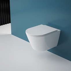 Esbano Унитаз Color Clavel-53T подвесной безободковый белый – фотография-3