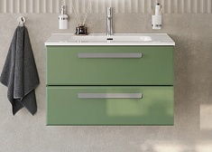 Cezares Тумба с раковиной Eco Cer-N 80 фисташковый софт CZR-8095-80 ручки серые