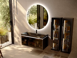 Jorno Шкаф пенал Notte 33/120 Dark Grey антрацит Not.04.120/P/A/JR – фотография-2