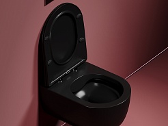 Ceramicanova Подвесной унитаз Modena Rimless CN6063MB чёрный матовый – фотография-2