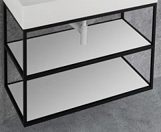 Cezares Каркас под раковину двухъярусный Cadro 80 Nero