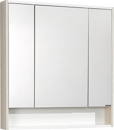 Акватон Зеркальный шкаф Рико 80 белый, ясень фабрик – фотография-1