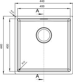 Florentina Мойка кухонная Оптима-HM 400 сатин – фотография-4