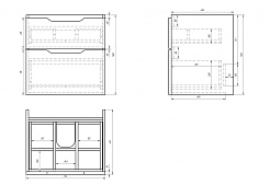 Dreja Тумба с раковиной Q 60 подвесная – фотография-2
