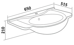 Runo Тумба с раковиной Кантри 65 – фотография-5
