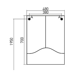 Mixline Зеркало-шкаф Волна 48 – фотография-3