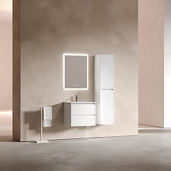 Sancos Тумба с раковиной Libra 60 белый глянец раковина Element 61 CN7001 – фотография-3