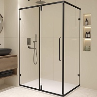 RGW Душевой уголок Classic CL-046B 90x70 профиль черный стекло прозрачное