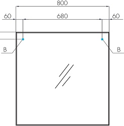 Акватон Зеркало Рико 80 – фотография-2