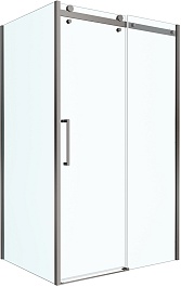 BelBagno Душевой уголок Marino MARINO-2-AH-1-110/100-C-GM 110x100 профиль оружейная сталь стекло прозрачное – фотография-1