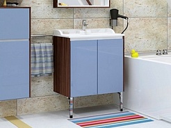 Акватон Мебель для ванной "Фабиа 65 М" голубой/ясень – фотография-7