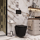 Ceruttispa Унитаз подвесной Adige Aria MB CT9246 черный матовый – картинка-14