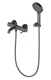 Oliveeka Смеситель для вынны с душем Y OL-639017-BGM матовый оружейный металл – фотография-1