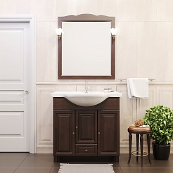 Opadiris Зеркало для ванной Атрия 95 орех – фотография-3