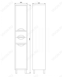 Водолей Пенал "Габи 30" R венге/белый – фотография-2