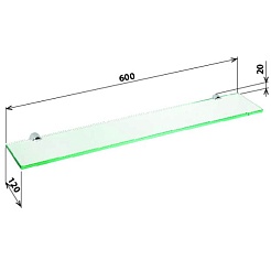 Bemeta Полка стеклянная Alfa 102402242 – фотография-2