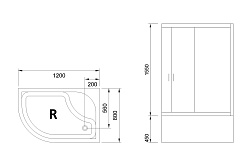 Royal Bath Душевой уголок RB 8120BK-T-CH R – фотография-5