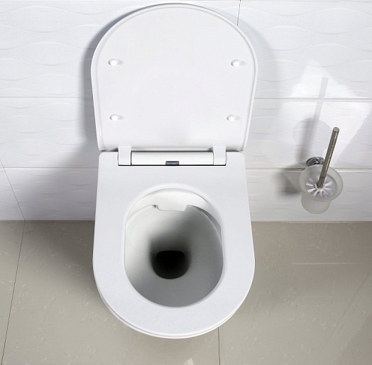 BelBagno Унитаз подвесной FLAY-R BB506CH безободковый – фотография-4