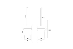 Excellent Подвесной ершик RIKO DOEX.1605CR хром – фотография-2