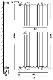Margaroli Полотенцесушитель Cielo 480-8 XL – фотография-2