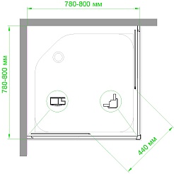 Royal Bath Душевой уголок RB 80HPD-C-BL 80х80х185 – фотография-4