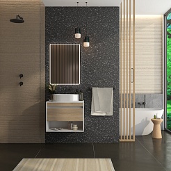 Teymi Тумба с раковиной Ritta 65 Lori 50 подвесная белый/дуб – фотография-14