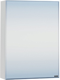 СанТа Зеркальный шкаф Стандарт 50 фацет белый – фотография-1