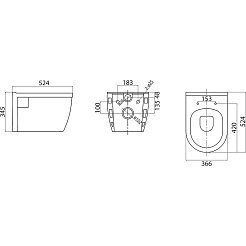 BelBagno Унитаз подвесной Loto BB070CHR/SC – фотография-4