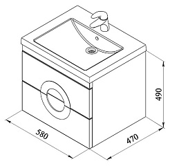 De Aqua Мебель для ванной Форма 60, зеркало Экстра EXT 60 – фотография-3