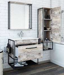 Sanflor Пенал Бруклин R бетон пайн, экзотик – фотография-2