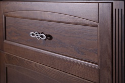 ASB-Woodline Мебель для ванной Римини Nuovo 80 антикварный орех, массив ясеня – фотография-5