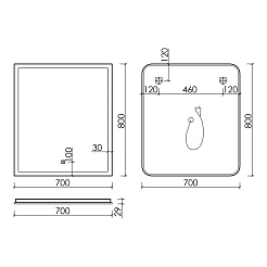 Sancos Зеркало City 70 CI700 – фотография-4