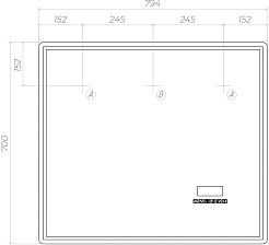 Vigo Зеркало Geometry Media 800 – фотография-7