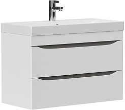 Volna Тумба с раковиной Lake 80.2Y подвесная белая – фотография-1