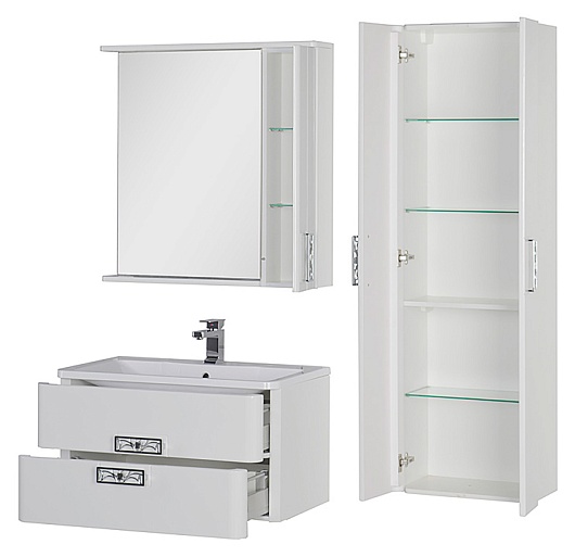 Aquanet Тумба с раковиной Паллада 90 белая – фотография-10