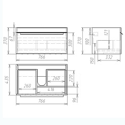Owl 1975 Тумба с раковиной Vind 80 – фотография-9