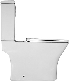 Azario Унитаз-компакт Mari AZ-79143T безободковый с бачком с сиденьем микролифт белый – фотография-5