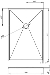 Veconi Душевой поддон Tezeo stone TZW-21 100x80 белый – фотография-2