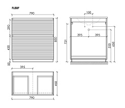 Sancos Тумба под раковину напольная Folk Floor 80 grey soft – фотография-5