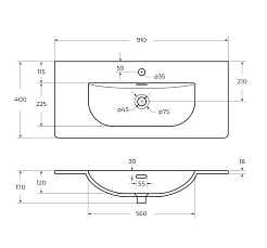 BelBagno Мебельная раковина 91/40 BB-8099-3-90 – фотография-3