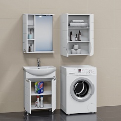 СанТа Тумба с раковиной Родос 60 N белая – фотография-11