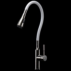 Lemark Смеситель для кухни Expert LM5082S-White белый/сталь – фотография-5