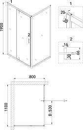 Niagara Душевой уголок Nova NG-83-11АВ-А80В – фотография-3