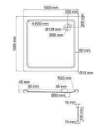 WasserKRAFT Душевой поддон Amper 29T19 – фотография-2