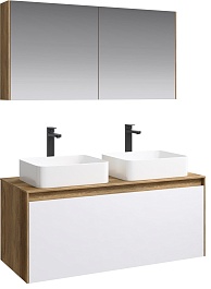 Aqwella Комплект мебели Mobi 120 дуб балтийский/белый – фотография-1