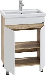 СанТа Мебель для ванной Марс 60 белая/янтарное дерево – фотография-5