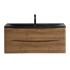 BelBagno Мебель для ванной Acqua 120 Rovere Rustico с раковиной BB1200/455-LV-ART-ALR-NERO – фотография-2