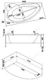 Bas Акриловая ванна Лагуна 170 L – фотография-2