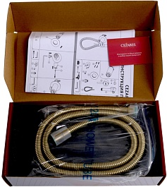 Cezares Гигиенический душ Relax RELAX-DIF-BORO со встраиваемым смесителем брашированное золото – фотография-4