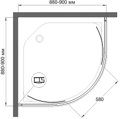 Royal Bath Душевой уголок HKD-C-CH 90х90х185 – фотография-4